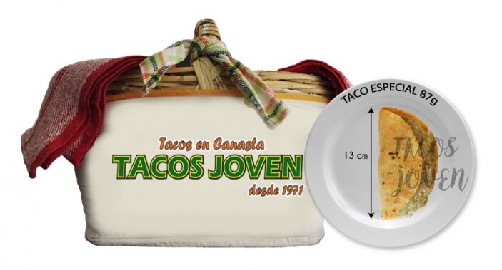 tacos de canasta en su empaque original